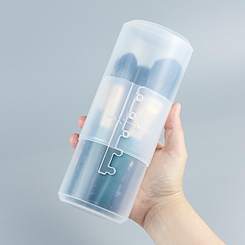 Регулируемый по высоте держатель для кисточек для макияжа из ПВХ, органайзер для хранения дисплея с крышкой