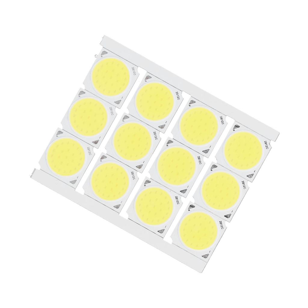 12Pcs COB Light Source High Power Round LED Chip 12W 36‑41V 1080LM for DIY Indoor Lighting