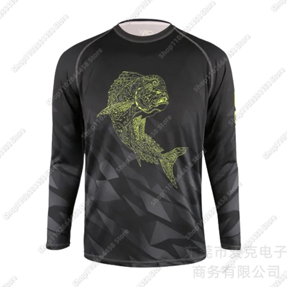 Outdoor fishing suit Soft fabric fishing suit Men's long-sleeved summer fishing shirt Moisture wicking