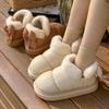 Cute Warm Ankle Boots Winter Women's Bow Warmth Plush Bow Cotton Shoes 2025 New Waterproof Down Cloth Short Barrel Snow Boots