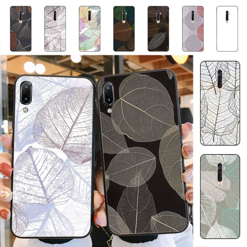 Vintage Leaves Pattern Phone Case for Redmi 8 9 9A for Samsung J5 J6 Note9 for Huawei NOVA3E Mate20lite Cover