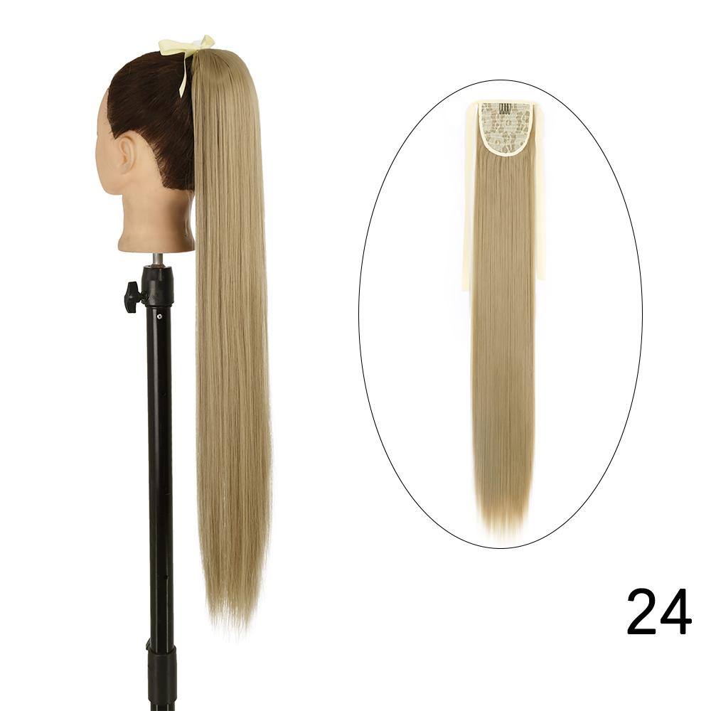 MERISIHAIR Длинный прямой галстук-бабочка на заколке для наращивания волос 55 85 см натуральный черный коричневый синтетический хвощ для женщин