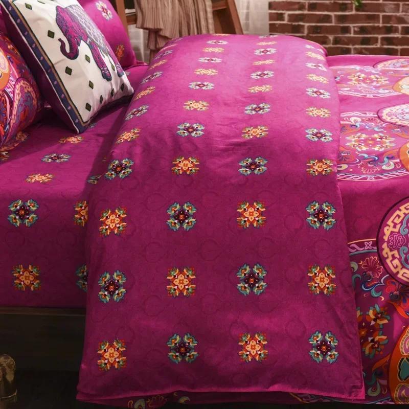 Bohemian Style Bedding Set Mandala Floral Printed Duvet Cover Pillowcase Germany Single Double Queen Super King Size 3pcs Sets
