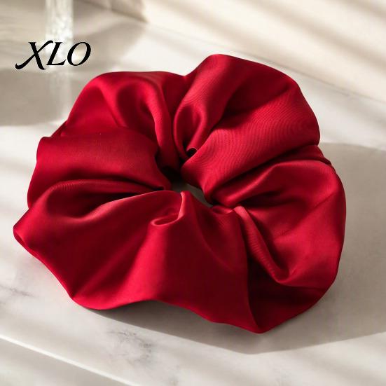 Minimalist Hair Scrunchies for Gifts Satin Scrunchies, High Elasticity Ties Women Girls, Non Slip Band, Elegant Styling Solid Color Ponytail