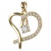 [R4827] - Позолоченный кулон «Любовь», белое золото - 20x20 мм