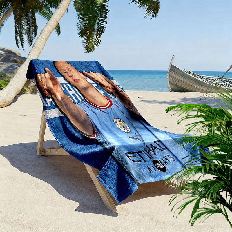 Erling Haaland Icon Beach Towel, Large Soft Quick Dry Towel for Beach Camping Swimming