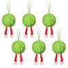 6Pcs Christmas Tree Pendant Striking Design Furry Christmas Furry Ball Decoration Hanging Ornament Seasonal Home Accents