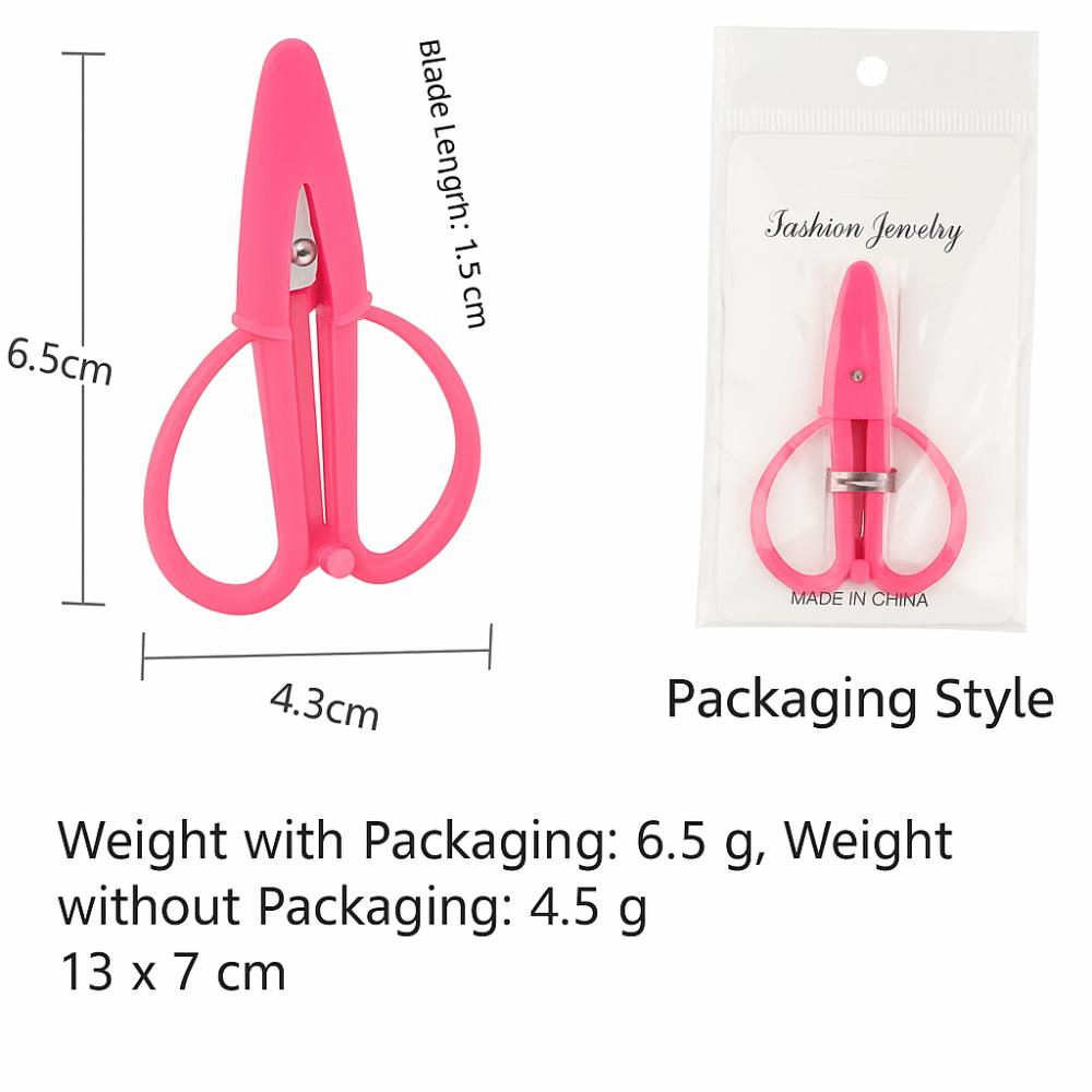 Mini Small Sharp Scissors Silicone Soft Handle Stainless Steel Craft Scissors Portable with Cover Tiny Detail Scissor