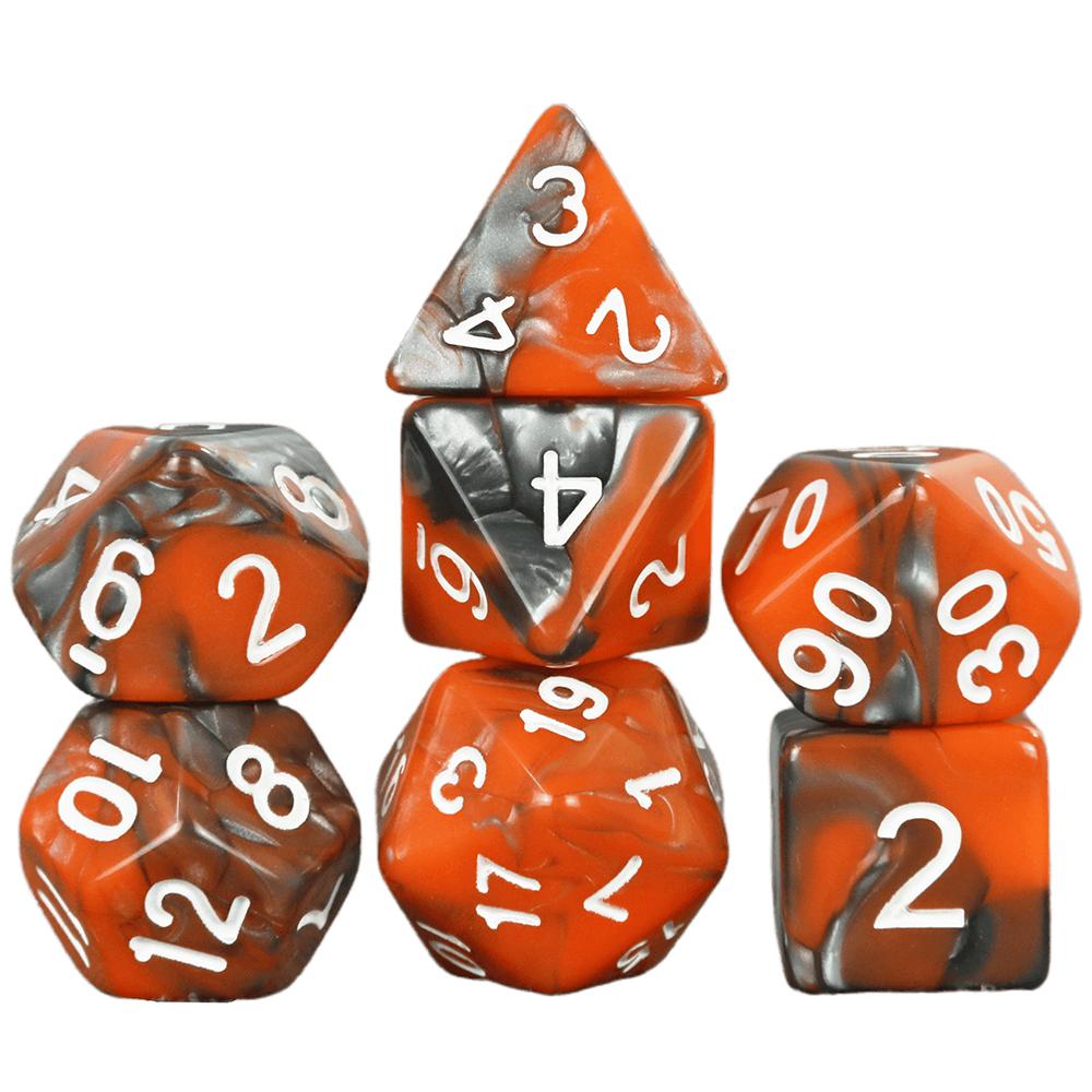 Набор многогранных игральных костей Dragon Game Magic Gathering Game Dice 7 шт. Набор игральных костей для смешивания цветов DND Dice Настольная игра Аксессуары