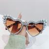 Y2K Imitation Pearl Frame Sunglasses UV400 Shades Trendy Cat Eye Eyewear for Women & Men