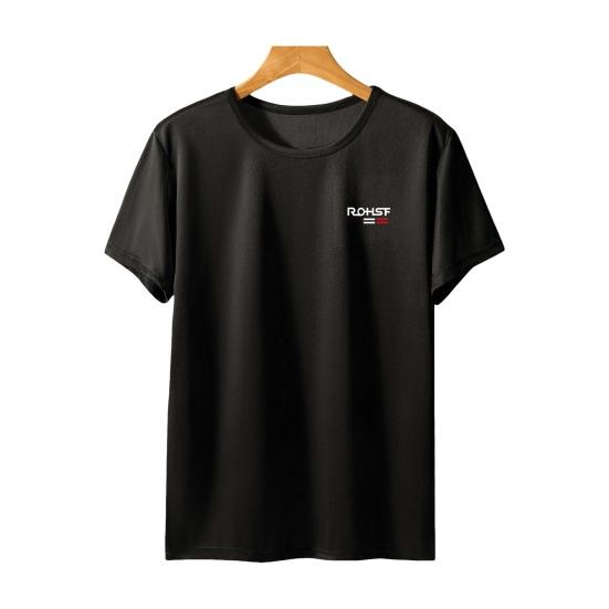 Мужской топ из ледяного шелка, быстросохнущий, с короткими рукавами, с круглым вырезом, свободный, однотонный, тонкий, эластичный