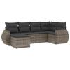 VidaXL Salon de Jardin avec Coussins 6 pcs, Canapés de Terrasse, Ensemble de Meubles de Patio, Mobilier d'Extérieur, Gris 3253997