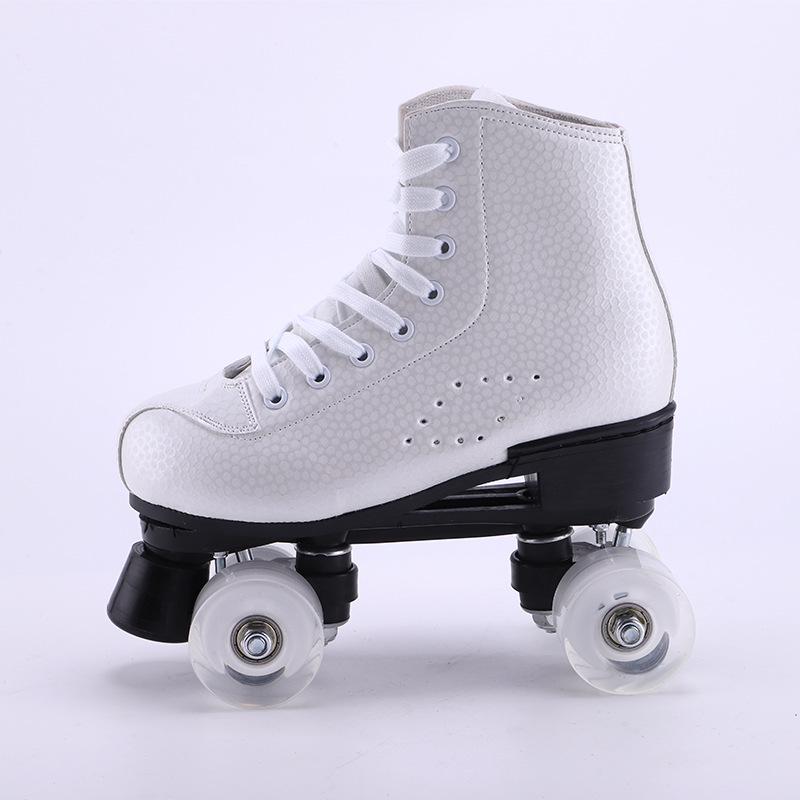 Adult Honeycomb Double Row Roller Skates with Flashing Wheels for Men and Women