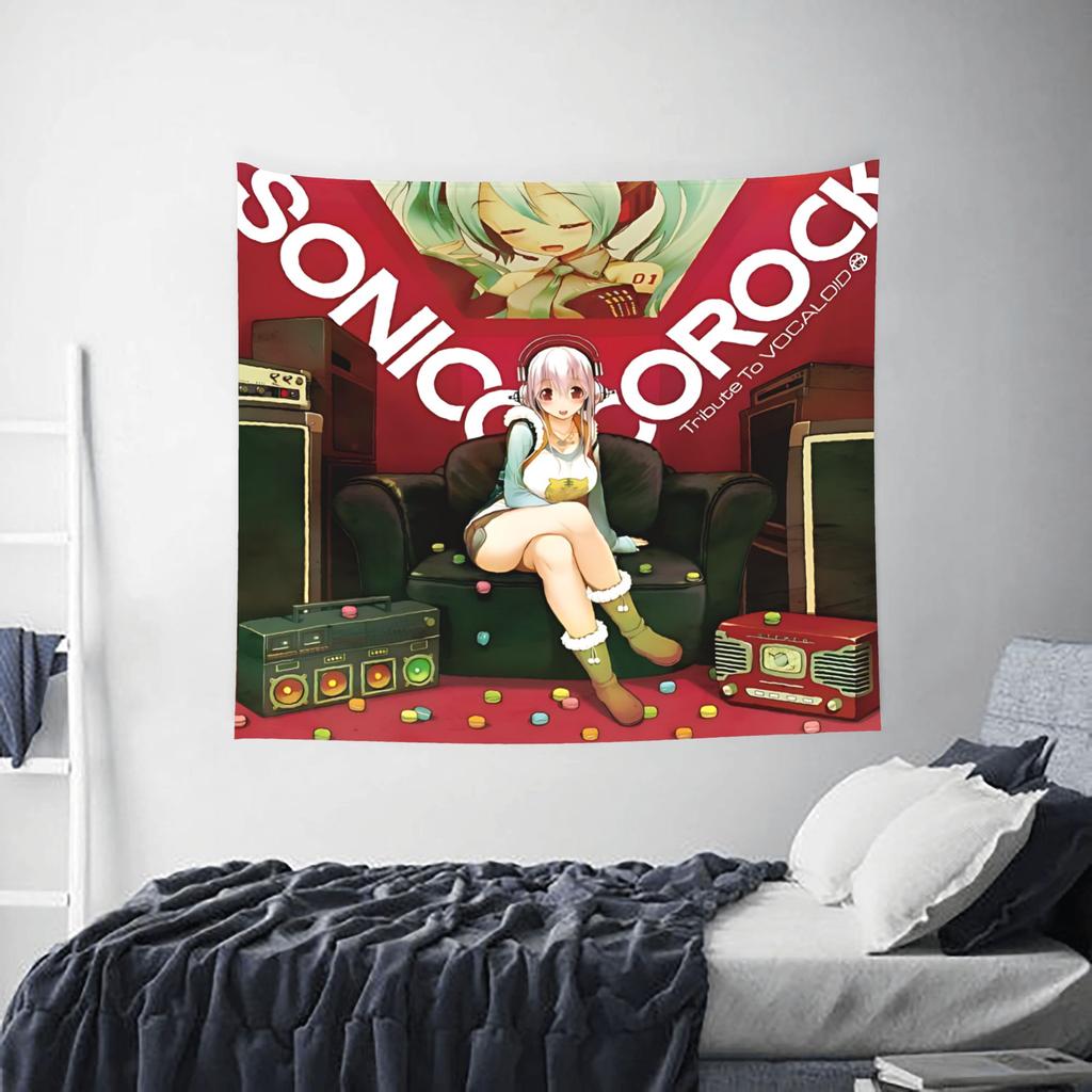 Cute Super Sonico Lover Tapestry Room decoration Home Decoration Tapestry Decor Accessories Cute Room Decor