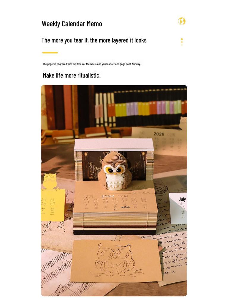 Harry Potter Magic Eagle 3D Paper Sculpture Sticky Notes Ornament