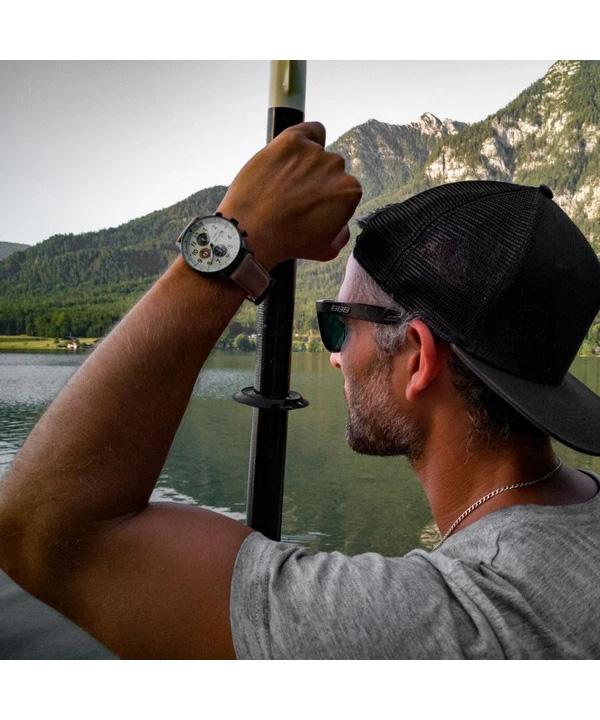 AVI-8 Hawker Hurricane Classic хронограф кремово-бежевый циферблат кварцевые AV-4011-0C Мужские часы