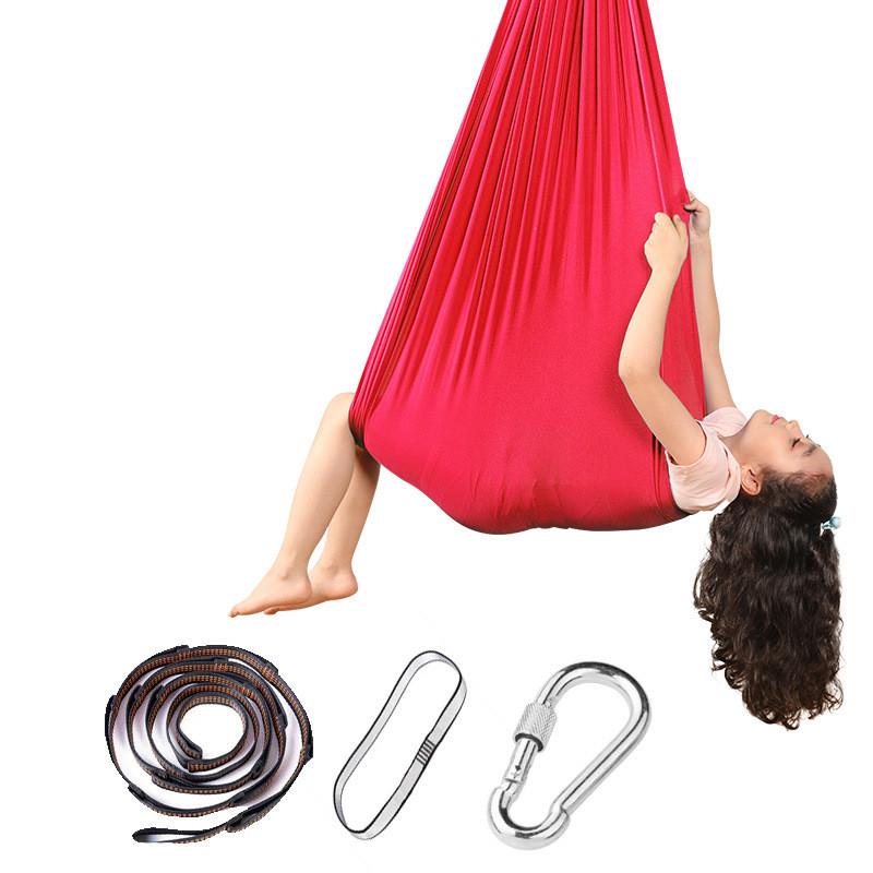 Премиальная ткань Детский гамак-качели для помещений и улицы Сенсорное тренировочное кресло