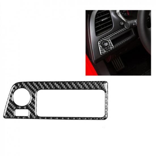 Carbon Fiber Headlight Switch Panel Cover Trim For Chevrolet Corvette C7 2014-19