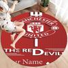 Manchester United F Custom Name Round Area Rug,Carpet Rug for Living Room Bedroom Sofa Playroom Decor,Non-slip Floor Mat