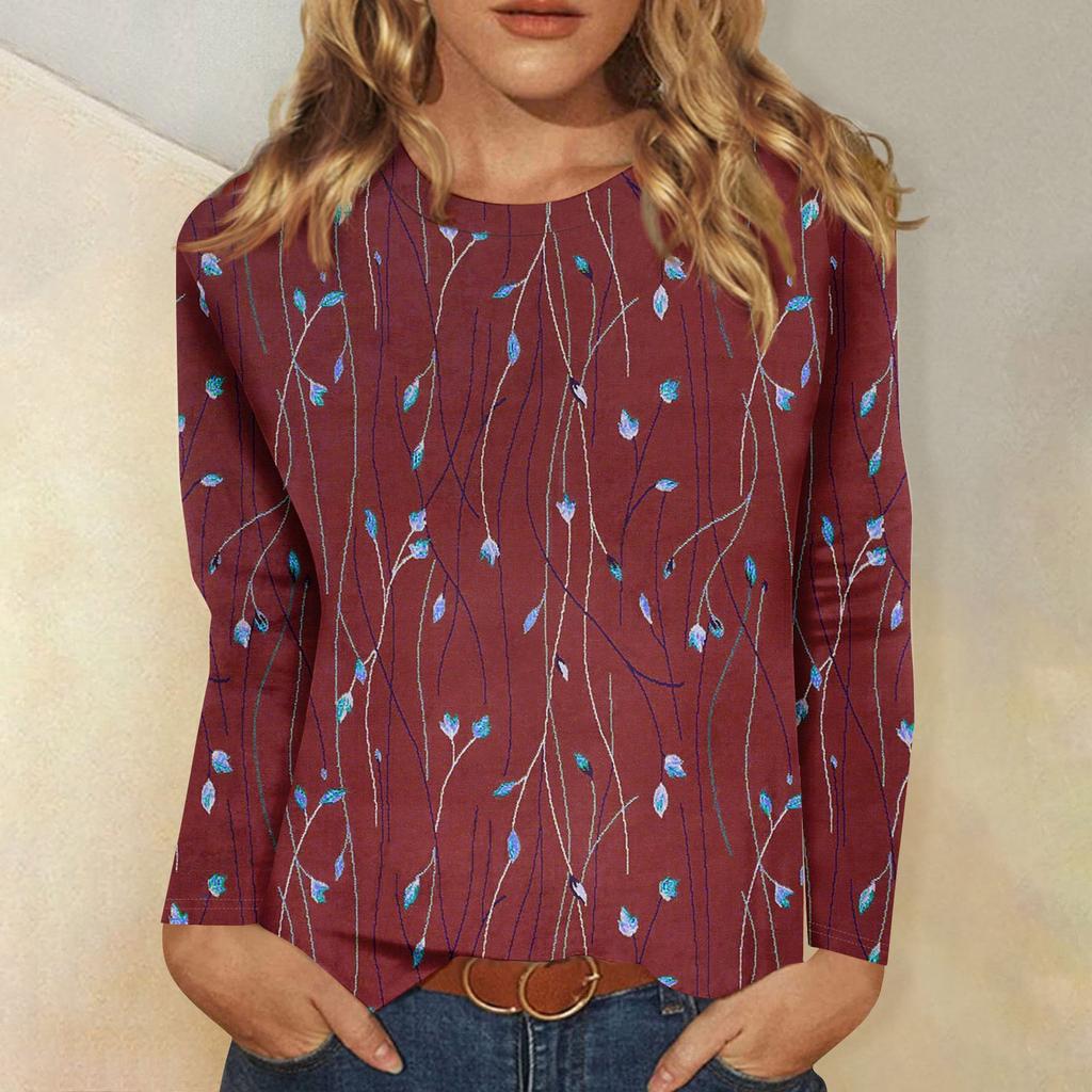 Рубашки с длинным рукавом для женщин, милые футболки с графическим принтом, блузки, повседневные базовые топы больших размеров, пуловеры