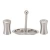 2 Pcs Seasoning Bottle 304 Stainless Steel Salt Shaker Set with Rack for Home Restaurant