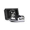 Air Jordan 1 Износостойкие Низкие Винтажные Баскетбольные Кроссовки Мужские Черно-Серые 553558-131(Team85-S-BOX-A)