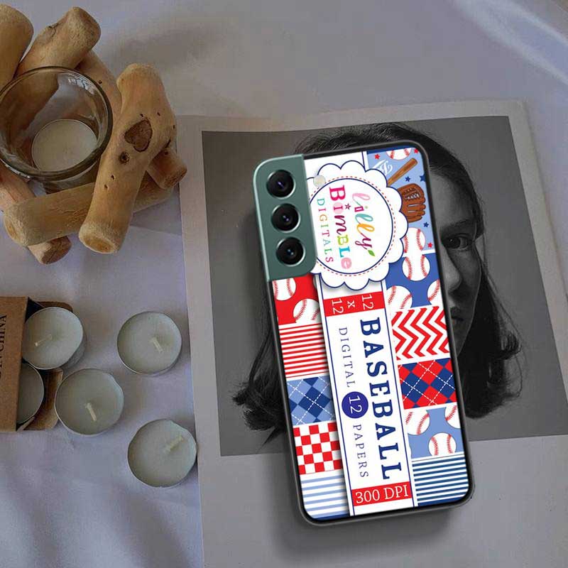 Baseball Phone Case For Galaxy A55 A35 A25 A15 A03S A04S A05S Samsung A20E A30 A40 A50 A70 A71 A51 A41 A31 A10S A21S Cover Capa