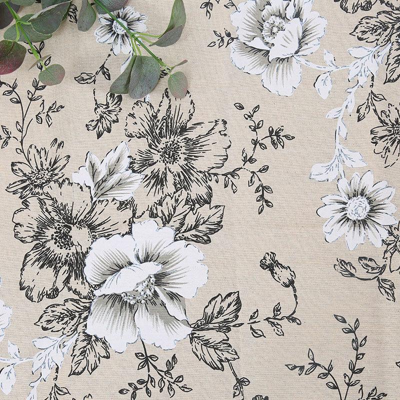 150x50cm Cotton Linen Blue Retro Orchid Fabrics Rural and Pastoral Style Handmade Curtains Handbags Handmade DIY Home Decoration