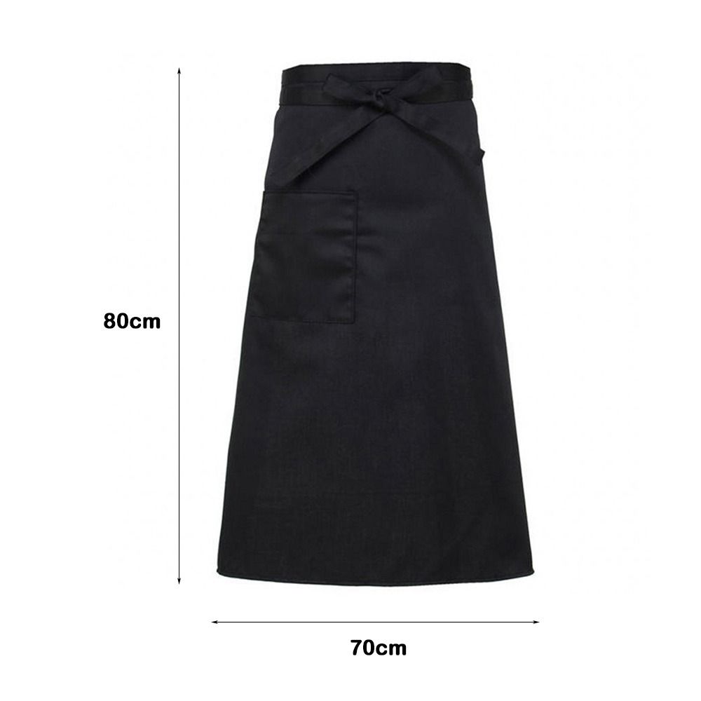 Unisex Waist Apron 3 Pockets Waiter Half Waist Apron New Short Half Waist Apron  Cafe Shop