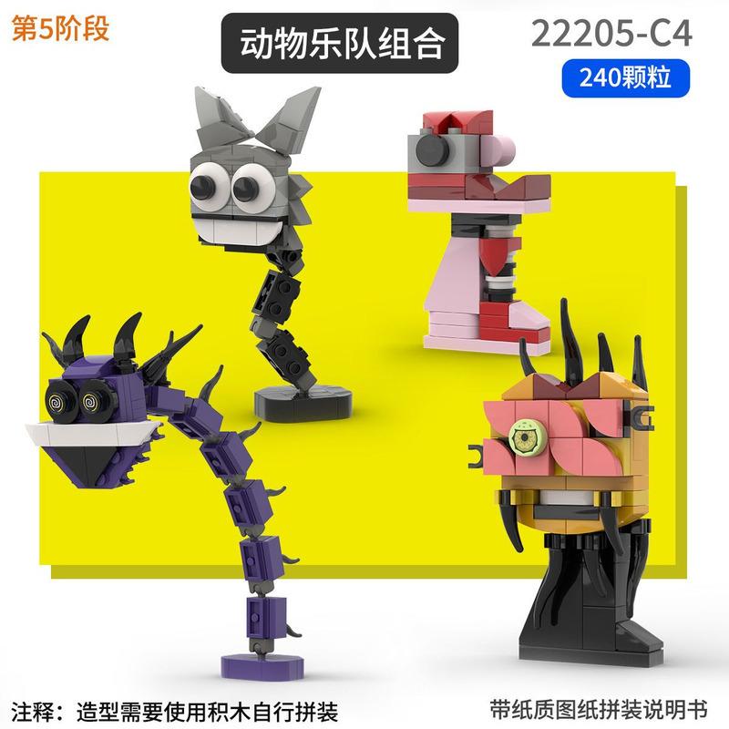Sprunki Toys Наборы Игровые Наборы Строительные Кубики Sprunki Набор Строительных Кубиков Ужас Серый Венда Саймон Таннер Орен Строительная Фигурка Конструктор Sprunki Мини Набор