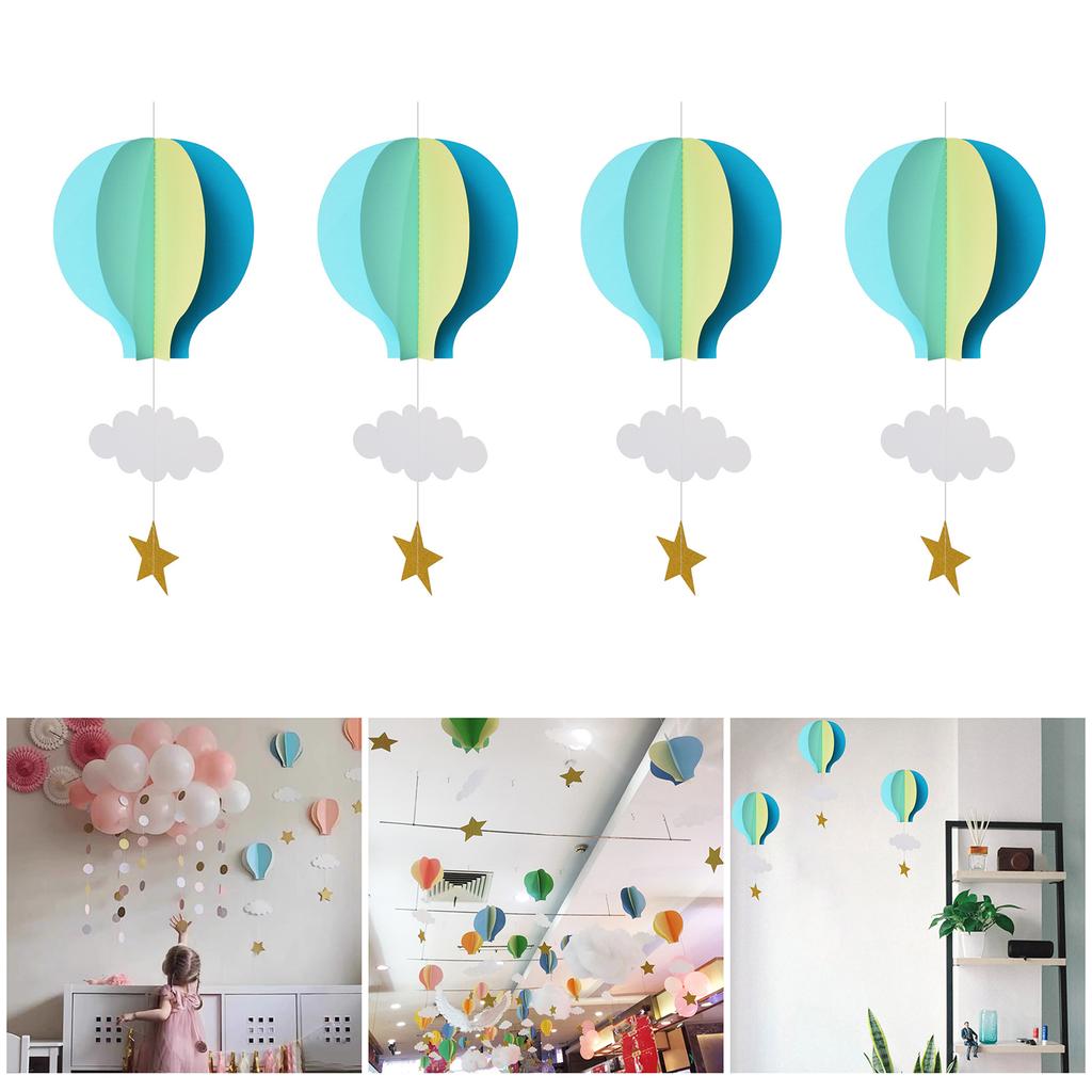 3D Подвесной бумажный кулон в виде воздушного шара для вечеринки, собрания, дня рождения, настенное/потолочное подвесное украшение для формального мероприятия