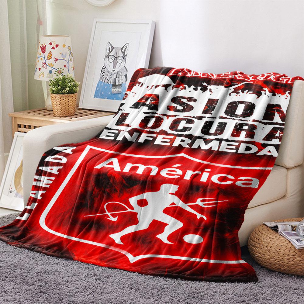 1PC America de Cali Patterned Flannel Blanket Suitable For All Seasons for Home Decor Warmth and Comfort Gifts Holiday Present