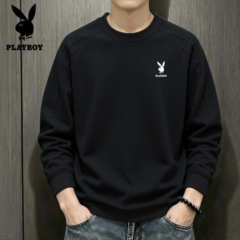 PLAYBOY Men's Casual Loose Crewneck Sweatshirt