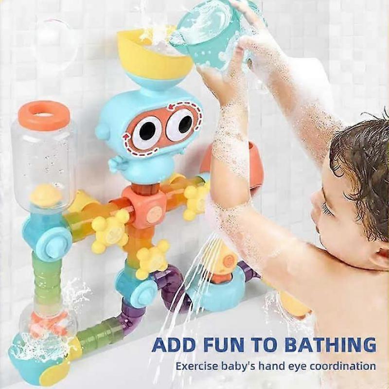 Children'S Bathroom Toys Water Assembly Pipe Rotating Fun Interactive Fun Game