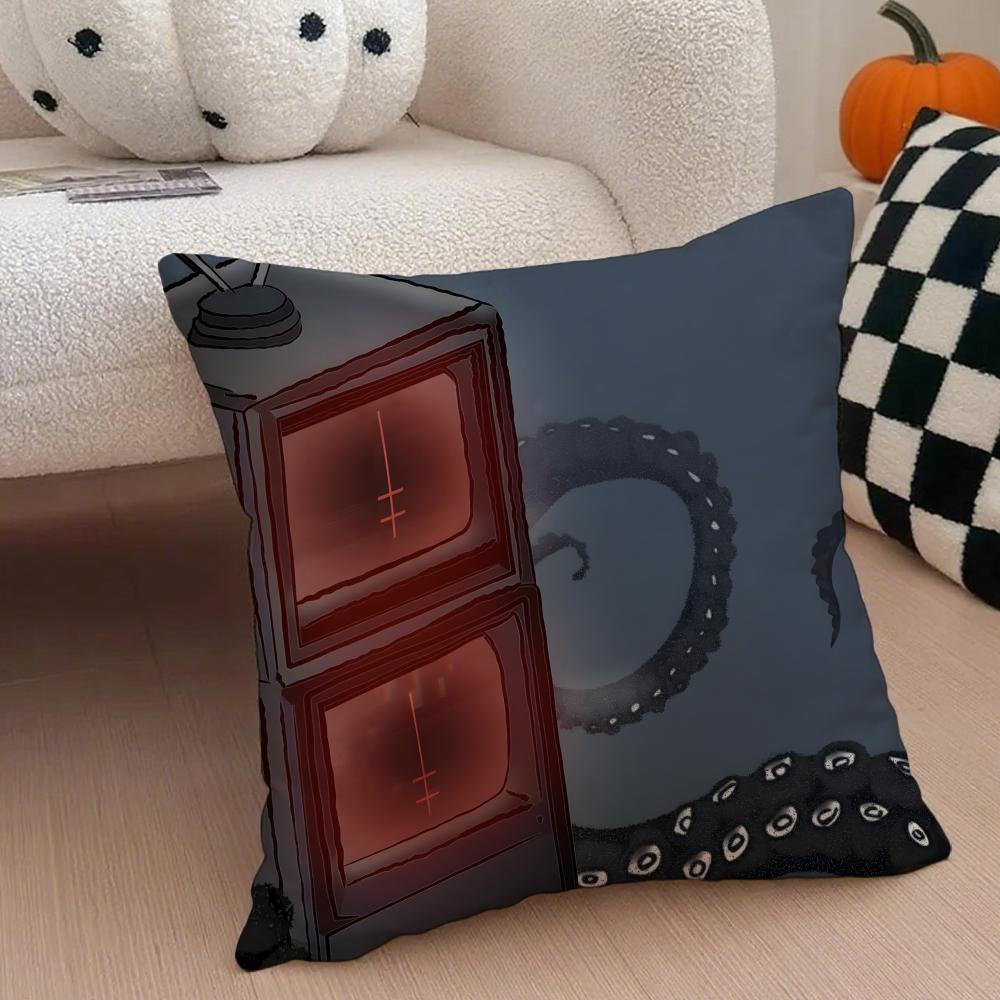 Shock Rock American Singer MMarilyn Manson Cushion Cover Throw Pillow Cover Hidden Button Durable Polyester Chair Cushion