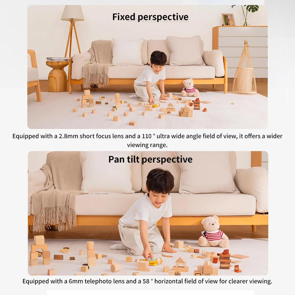 Xiaomi Смарт-камера C500 с двумя объективами PTZ, 360°, распознавание лиц и домашних животных, 4 миллиона пикселей, полноцветное ночное видение, WiFi 6 для приложения MiHome