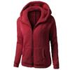 Autumn Winter Warm Jacket Women Hoodie Hooded Casual Female Hoodies Sweatershirt Zipper Coat Solid Soft Fleece Women Coat