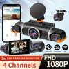 4 Channels Dash Cam HD 1080P Car DVR WiFi 4 Cameras Car Video Recorder Night Vision Parking Monitor Circle Recording