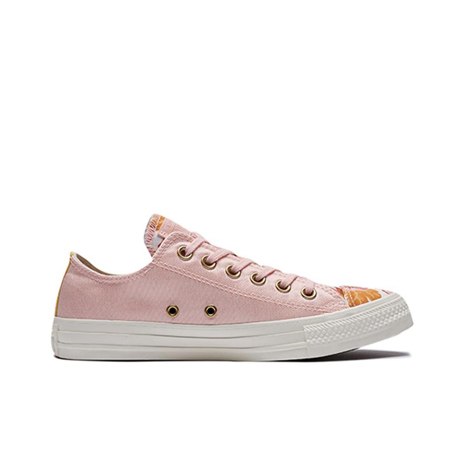 Converse Chuck Taylor All Star Повседневные Универсальные Низкие Кеды из Канваса Женские кроссовки Белый Розовый 561664C