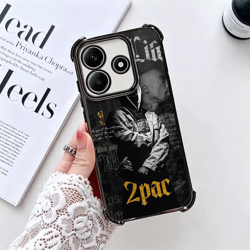 Рэпер 2pac Певец Тупак Мягкий чехол для телефона Для Xiaomi Redmi Note 14 15 Pro Plus 13 12 11S 11T 5G 10 9S 9 Покрытие Противоударный Fundas