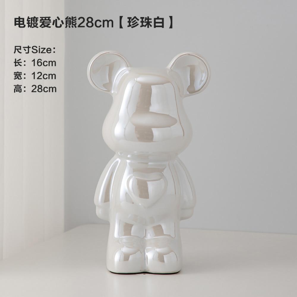 18-28 см европейская гальваническая керамическая кукла-медведь, украшение для домашнего рабочего стола, украшение для гостиной, декоративная статуэтка