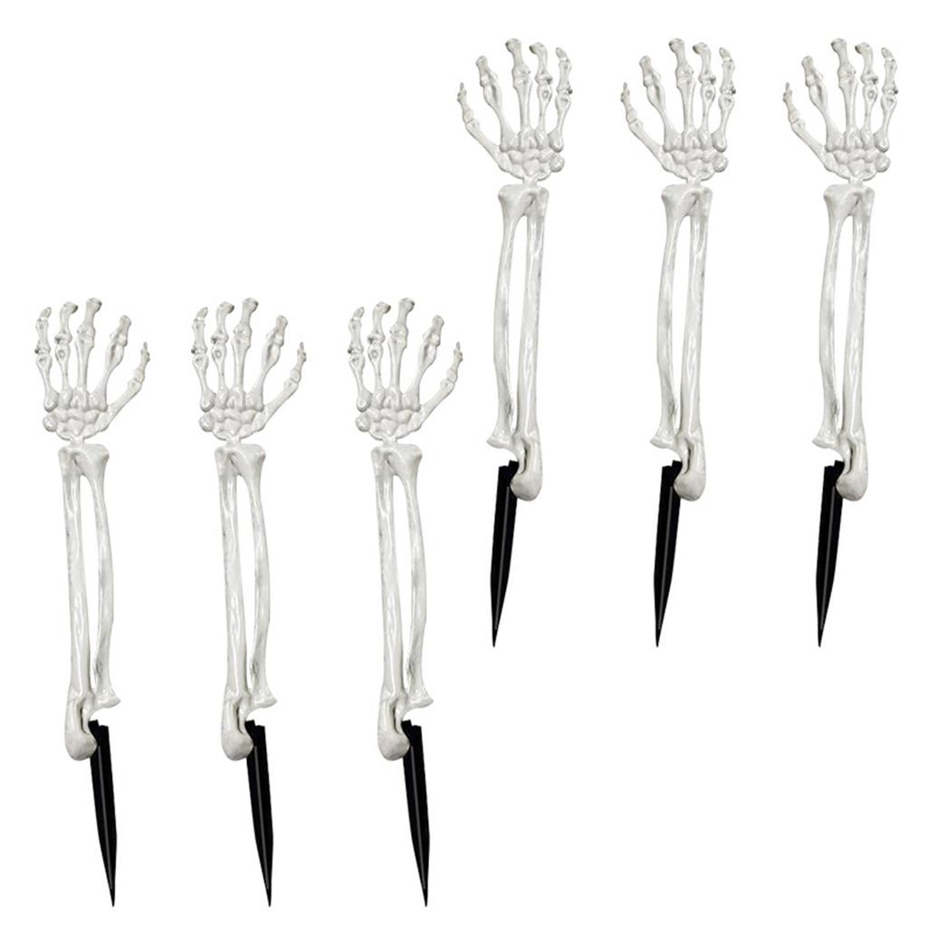 Realistic Skeleton Hand Ground Stake Halloween Decoration Durable Plastic Prop For Outdoor Haunted Yard Party Decor