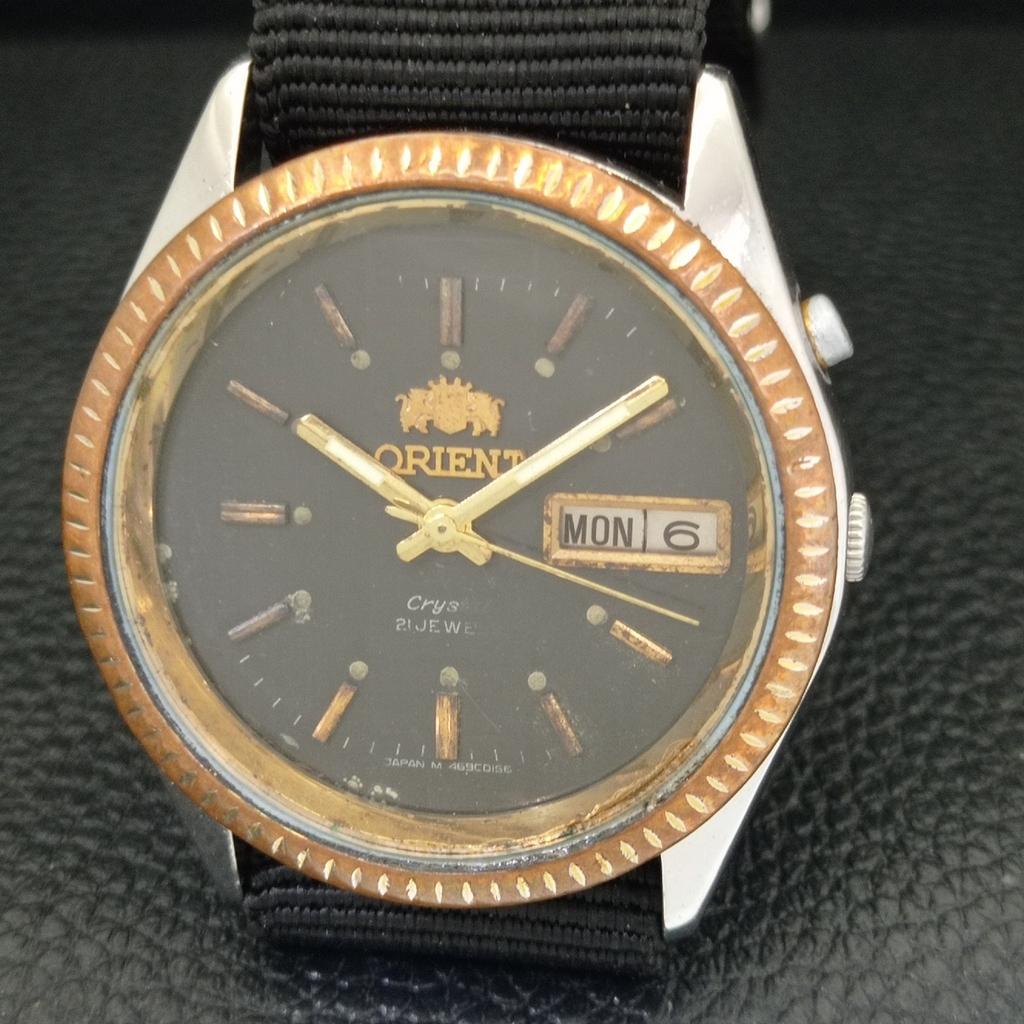 АВТОМАТИЧЕСКИЕ 46943 ВИНТАЖНЫЕ ORIENT CRYSTAL ЯПОНИЯ МУЖСКИЕ ОРИГИНАЛЬНЫЙ ЦИФЕРБЛАТ ЧАСЫ a701888-5