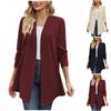 Women's Fashion Solid Color Long Sleeve Loose Cardigan Jacket