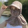 Цветочная Защитная Крышка-Кепка для Шеи Защита от Солнца Солнцезащитный Шляпа-Ведро Женская Шляпа от Солнца Для Пешего Туризма