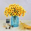 Artificial Flower Pastoral Fresh-keeping Flexible Flower Arrangement Desktop Faux Silk Sunflower Banquet