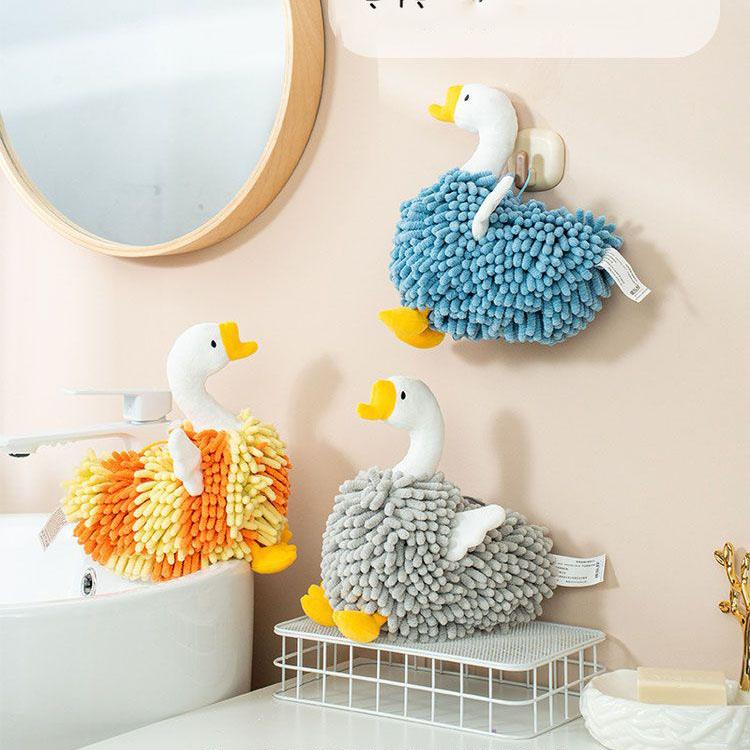 Cartoon Swan Snow Neil Hand Wiping Doll Multi Functional Animal Creative Water Absorbing Hand Wiping Towel Plush Toy