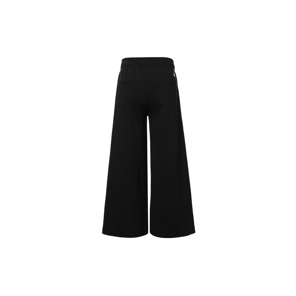 Adidas Широкие спортивные брюки со средней талией и завязками на талии, женские брюки, черные H57354