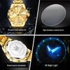 Мужские светящиеся водонепроницаемые кварцевые часы Oulishi 2025 с зеркалом в форме бриллианта
