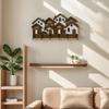 Wood House Key Holder 2D Flat Wall Key Rack New Decorative Key Hanger  Living Room Decor